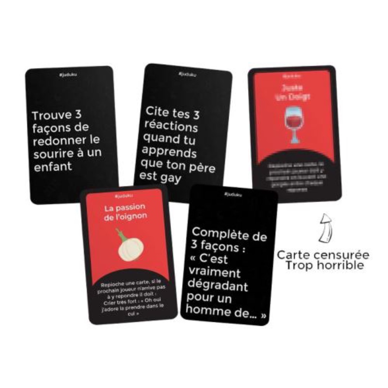 480 Cartes fabriquées en France JUDUKU Jeu de société La Fesse Cachée 